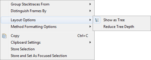 Layout Options menu